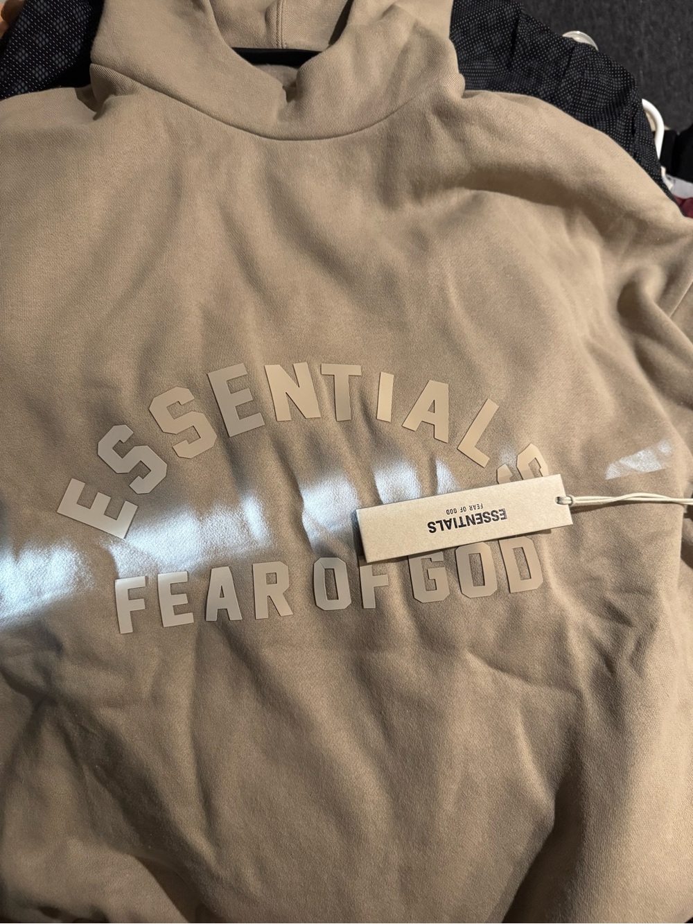 Fear of God Essentials Hooded Sweatshirt in Khaki